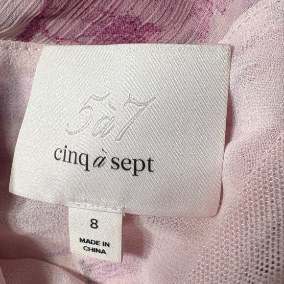 Cinq à Sept Pink Floral Maxi Dress - Picture 10 of 13